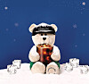 Starbucks' Bearista Bear holds an Iced Caffe Americano. [STARBUCKS KOREA]