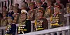 Gen. Pang Doo-seob, circled in red, North Korea's new chief of the General Staff Operations Bureau, featured with top military commanders during Saturday's military parade in footage from KCTV. [YONHAP]