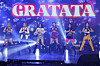 Girl group Lapillus performs its new lead track 'Gratata' during Thursday's showcase for its new EP “Girl’s Round Part.1” at Konkuk University’s New Millennium Hall in eastern Seoul. [MLD ENTERTAINMENT]