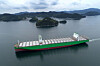 A container ship built by Samsung Heavy Industries [SAMSUNG HEAVY INDUSTRIES]
