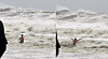 A man swims on Haeundae Beach on Tuesday morning. [SCREEN CAPTURE]