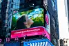 A United Nations Environment Programme video about ecosystem restoration is displayed on an LG Electronics digital billboard in New York's Time Square as part of an environmental campaign launched on June 5, or World Environment Day. The video will play in New York and London's Piccadilly Circus until the end of this month. [LG ELECTRONICS]