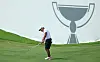 Kim Si-woo plays a shot during a practice round prior to the Tour Championship at East Lake Golf Club in Atlanta, Georgia on Wednesday. [GETTY IMAGES]