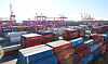Containers are piled at a port in Incheon, just west of Seoul, on Jan. 2, 2025. [YONHAP]