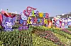 Sanrio character sculptures are pictured in the Four Seasons Garden at Everland in Yongin, Gyeonggi. [SAMSUNG C&T]