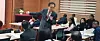 Kim Joon-kyung, professor of economics and former President Lee Myung-bak's secretary for financial policy, gives a lecture as part of the Sunnong Culture Forum's Leadership Academy Program in 2019. [SUNNONG CULTURE FORUM]