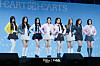 Girl group Hearts2Hearts poses for photos during a showcase held on Feb. 24 at Yes24 Live Hall in eastern Seoul for the release of its first single “The Chase.” [DANIELA GONZALEZ PEREZ]