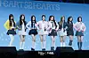 Girl group Hearts2Hearts poses for photos during a showcase held on Feb. 24 at Yes24 Live Hall in eastern Seoul for the release of its first single “The Chase.” [DANIELA GONZALEZ PEREZ]