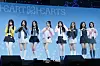 Girl group Hearts2Hearts poses for photos during a showcase held on Feb. 24 at Yes24 Live Hall in eastern Seoul for the release of its first single “The Chase.” [DANIELA GONZALEZ PEREZ]
