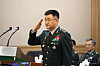 Army chief Park An-su saltues the flag during a state audit seseion on Oct. 17. [YONHAP]