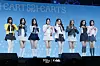 Girl group Hearts2Hearts poses for photos during a showcase held on Feb. 24 at Yes24 Live Hall in eastern Seoul for the release of its first single “The Chase.” [DANIELA GONZALEZ PEREZ]