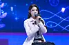 Hearts2Hearts' A-na during a showcase held on Feb. 24 at Yes24 Live Hall in eastern Seoul for the release of its single “The Chase.” [DANIELA GONZALEZ PEREZ]