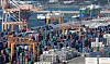 Containers are stacked at the Pyeongtaek Port in Gyeonggi on Oct. 14. [NEWS1]
