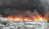 Fire breaks out in the fourth district of Guryong village, Gangnam in southern Seoul, on Friday morning. [YONHAP]