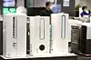 Portable air conditioners on display at a store in Yongsan, Seoul, on Tuesday. Sales of electronics targeting consumers spending most of their time at home have risen as Covid-19 social distancing continues and the number of people living alone has grown in recent years. With sales of such portable air conditioners rising, major companies including Samsung Electronics and LG Electronics are rolling out their own versions of small-sized moveable air conditioners. [YONHAP]