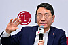 LG Electronics CEO William Cho speaks during the press conference on Wednesday held sideline to CES 2025 in Las Vegas.