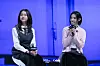 Hearts2Hearts answers reporters’ questions during a showcase held on Feb. 24 at the Yes24 Live Hall in eastern Seoul for the release of its first single “The Chase.” [DANIELA GONZALEZ PEREZ]