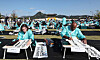 People take part in a Korean calligraphy competition marking the 578th Hangul Day, a national holiday celebrating the creation of hangul, the Korean alphabet, at Gwanghwamun Square in Jongno District, central Seoul, on Wednesday. [NEWS1]