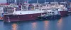 A bunkering vessel loading liquefied natural gas to a ship for transportation at Daewoo Shipbuilding & Marine Engineering’s dockyard in Geoje, South Gyeongsang. [DSME]