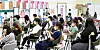 People wait to get a Covid-19 vaccine at a vaccination center in Jung District, central Seoul, on Monday afternoon. As of the previous day, 55.8 percent of the population have received their first shots of Covid-19 vaccines, with 28.5 percent being fully vaccinated. [NEWS1]