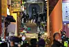 Police and the fire department investigate the alleyway next to the Hamilton Hotel in Itaewon on Sunday morning, the site that took the lives of over 150 people on Saturday. [JOONGANG ILBO]
