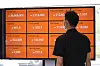 Cryptocurrency prices are displayed on a digital screen operated by Bithumb in Seoul on Tuesday. Prices of cryptocurrencies are falling on news the Chinese government is cracking down on miners. [YONHAP]