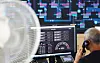 A Korea Electric Power Corporation official monitors the power supply status at the Power Management Office System Operation Center in Suwon, Gyeonggi, on Tuesday afternoon. [YONHAP]