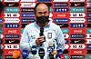 Olympic team head coach Kim Hak-bum answers questions before U-23 team training resumes at Paju National Football Center in Paju, Gyeonggi on Tuesday. Kim now has one week before he needs to submit the final 18-man roster for the 2020 Tokyo Olympics, including three wildcards, by June 30. [NEWS1]