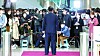 President Yoon Suk-yeol, center, in a doorstepping session at the presidential office in Yongsan District, central Seoul on Nov. 10. [NEWS1]