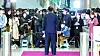 President Yoon Suk-yeol, center, in a doorstepping session at the presidential office in Yongsan District, central Seoul on Nov. 10. [NEWS1]