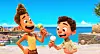 Luca, right, and Alberto enjoy a gelato for the first time. [WALT DISNEY COMPANY KOREA]