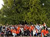International students invited to Wonju through K-campus pose for a photo in front of the Bangyeri Gingko Tree in Munmak-eup, Wonju, on Saturday. [LEE TAE-HEE]