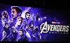 Artwork for the Marvel film ″Avengers: Endgame″ appears during a Walt Disney Studios Motion Pictures presentation at CinemaCon, the official convention of the National Association of Theatre Owners (NATO) on April 3, 2019, in Las Vegas. [AP/YONHAP]