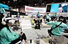 Visitors experience immersive content at a VR zone organized by Lotte Data Communication at CES 2023 on Jan. 5. [YONHAP]
