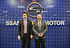 Rodrigo Gonzalez, left, managing director of SsangYong Motor Chile, and Mauricio Pascual, commercial manager, pose for a photo after an interview with the Korea JoongAng Daily on Wednesday at SsangYong Motor's office in western Seoul. [SARAH CHEA]