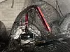 Piles of steel reinforcement bars lie tangled around a concrete pour truck and crane at the construction site of the Shinansan Line railway in Yeouido, western Seoul, on Dec. 18. Fire and police officials said the steel bars collapsed shortly after 1:20 p.m. at a tunnel located about 70 meters (230 feet) below ground, trapping two workers under the debris. A man identified as the driver of the vehicle was struck in the head and went into cardiac arrest before being rushed to a hospital. Authorities later confirmed he survived and is recovering. Officials said they are investigating the cause of the collapse. [NEWS1]