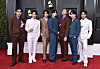 BTS arrives at the 64th Annual Grammy Awards in Las Vegas on April 3. [AP/YONHAP]