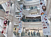 Banners featuring children's drawings as part of the Family Month campaign, The Greatest Gift of All, hang at Shinsegae Department Store's Gangnam branch in southern Seoul on Thursday. [SEO JI-EUN]