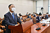 Finance Minister Hong Nam-ki speaks at the National Assembly's Strategy and Finance Committee on Tuesday.  [YONHAP]