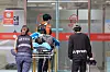 A patient is transferred by paramedics to an emergency room at a secondary care hospital in downtown Seoul on Monday morning. [YONHAP]