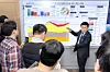 Minister of Climate, Energy and Environment Kim Sung-whan explains an electronic dashboard displaying daily power supply information in his office at the Sejong government complex on Feb. 9. [JOINT PRESS CORPS]