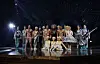 The entire cast of Cirque du Soleil's 'Alegria in a New Light' that is current on tour poses for cameras during the press conference for the show at Jamsil Sports Complex’s Big Top Theater in Songpa District, southern Seoul, on Thursday. [YONHAP]