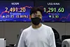 Screens in Hana Bank's trading room in central Seoul show stock and foreign exchange markets close on Monday. [YONHAP]