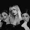 From left: ITZY's Yeji, Bebe Rexha and ITZY's Ryujin [BEBE REXHA TWITTER]