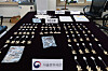 Fake jewelry made in India being exported to the United States via Korea after the country of origin forgery. [KOREA CUSTOMS SERVICE]