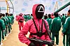 Pink henchmen in Netflix's 'Squid Game' [NETFLIX]