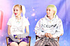 HyunA, left, and Dawn announce their collaborative album together in 2021. [P NATION]