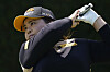 Park In-bee tees off at the second tee during the second round of the DIO Implant LA Open golf tournament at Wilshire Country Club on Friday in Los Angeles. [AP/YONHAP]