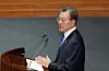 In this file photo, President Moon Jae-in delivers the budget speech at the National Assembly on Nov. 1, 2017.