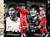 Son Heung-min, left, and Ji So-yun won the Korea Football Association's 2022 Player of the Year awards on Friday. [YONHAP]